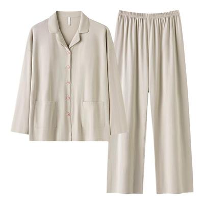 A类抗菌春秋女款柔软长袖睡衣