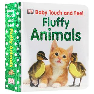 英文原版Baby Touch and Feel Fluffy Animals 毛茸茸的动物 触摸纸板书进口书籍