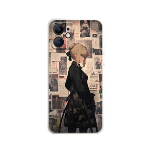 fate手机壳Saber适用苹果14手机壳新款iphone16promax动漫11华为p50卡通opporeno11吾王小米15二次元vivo周边
