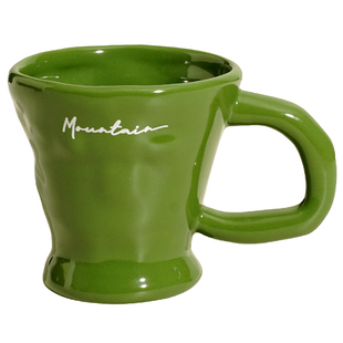 URFF DECO心情马克杯手捏感不规则早餐原创大容量咖啡杯水杯子