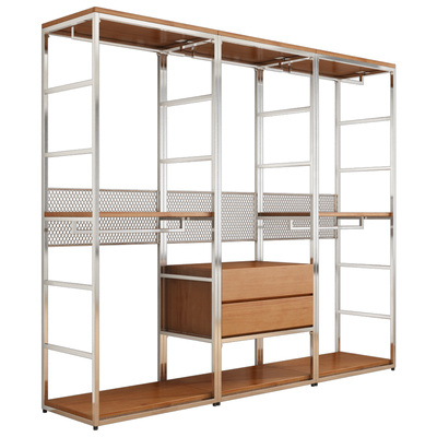 众卿简约洞洞板中古风实木衣柜