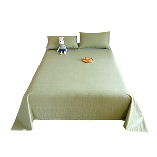 原棉老粗布厚床单单件亚麻棉麻宿舍被单床笠单人三件套夏天软凉席