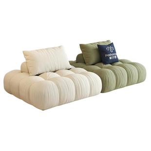 帕沙曼 布艺沙发豆腐块法式奶油大小户型创意可移动模块组合沙发