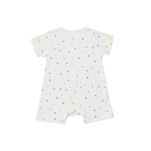 4EVERKIDS原创 彩色波点夏季棉质婴童宝宝短袖短裤连体服套头哈衣