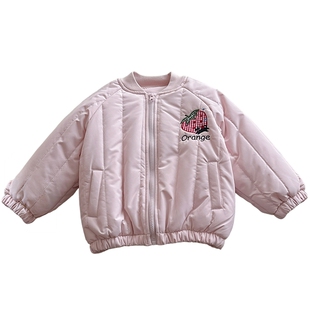 女童夹棉外套超好看2025新款秋冬二棉洋气女宝宝棉衣加厚儿童棉服