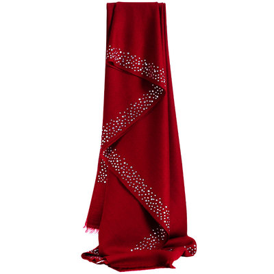 羊绒装饰欧美风长款披肩围巾