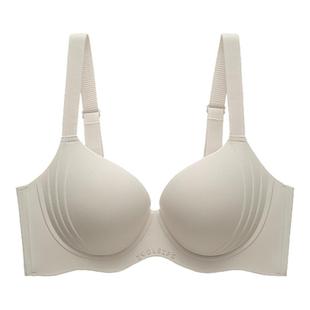 猫人内衣女大胸显大聚拢上托防下垂收副乳性感无痕美背大码文胸罩