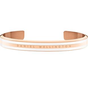 DW手镯男女同款 EMALIE时尚开口设计双色玫瑰金色镯子