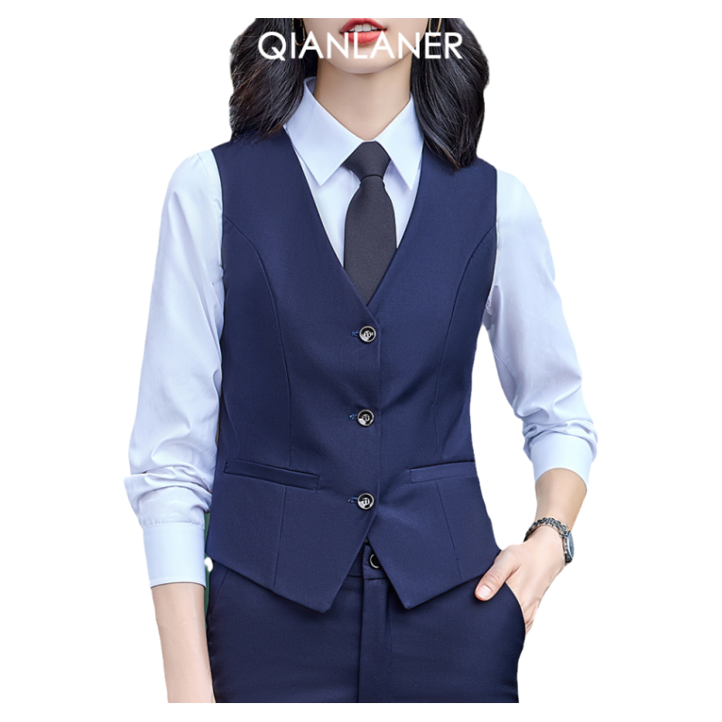 职业装工作服黑色马夹背心坎肩