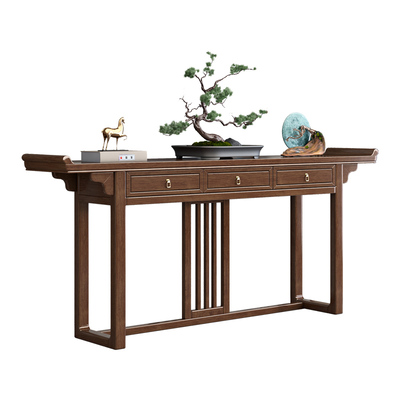 迪美尔六件套条案供桌雕花八仙桌