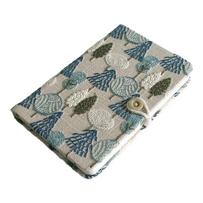 A5A6布艺刺绣小树记事本笔记本