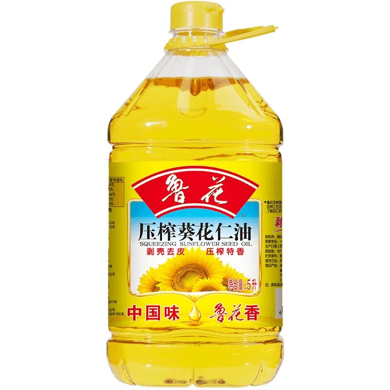 新日期鲁花葵花仁油5L超市同款
