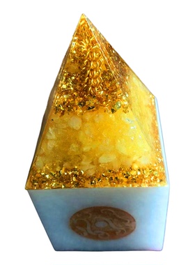招财金字塔太极金刚印玉石摆件大