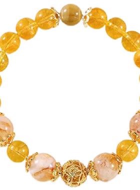 古里雅金发晶黄水晶手链高级感