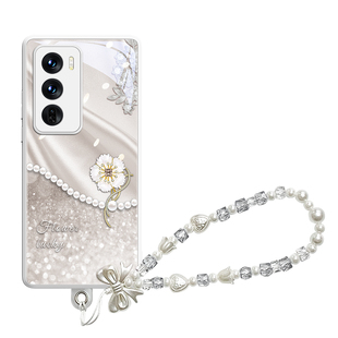 珍珠贝母花适用opporeno14手机壳13新款12pro超薄11带挂绳10防摔pro全包reno玻璃pro+小众9/8创意0pp0女oppo