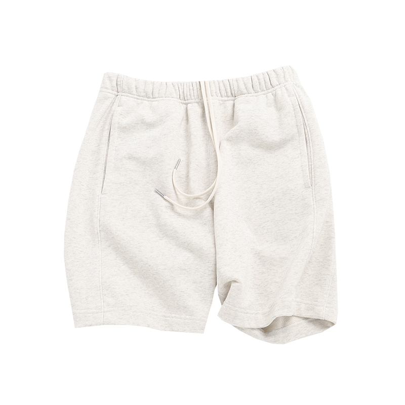雪花灰重磅纯棉毛圈布宽松阔腿五分短裤男休闲百搭运动潮牌短裤夏