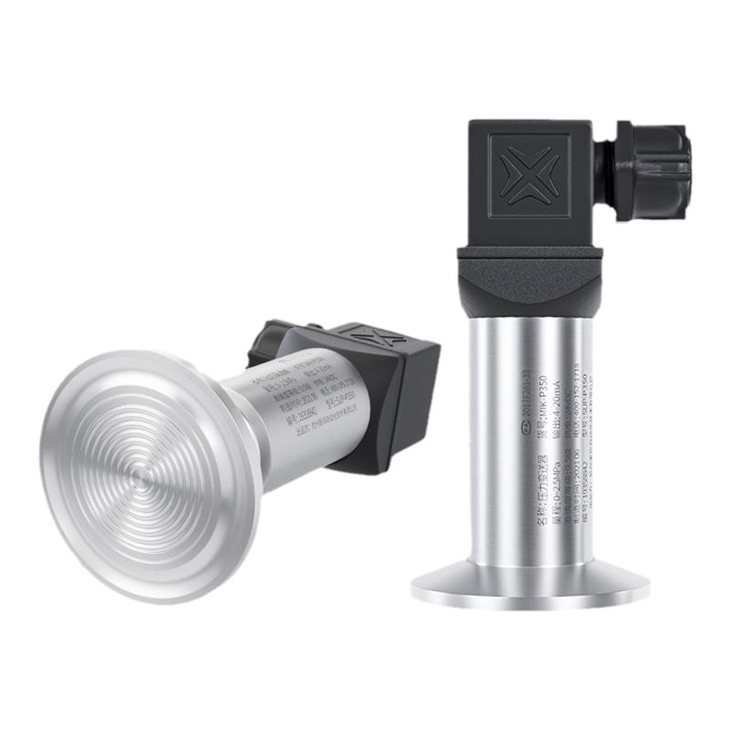 隔膜压力变送器卫生型平膜式高精度水压力传感器高温泥浆螺纹卡箍