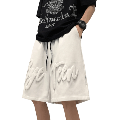 立体发泡设计潮流运动休闲短裤