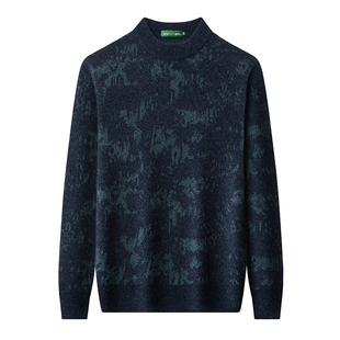 正品上海春竹男装100%羊绒衫三股加厚极寒保暖针织可机洗高端毛衣