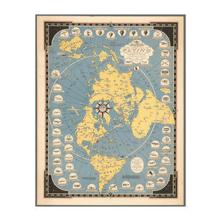 飞行的故事地图海报 人类征服天空编年史航空墙画飞机迷装饰画