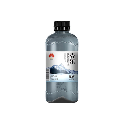 歆甜克东天然无气苏打水500ml*12瓶弱碱性无糖矿泉水小分子