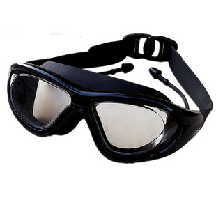 力酷泳镜男女专业防雾大框防水霸气平光高清防紫外线游泳镜送耳塞