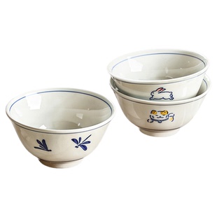 中式陶瓷米饭碗家用2026新款高颜值釉下彩斗笠饭碗个人专用吃饭碗