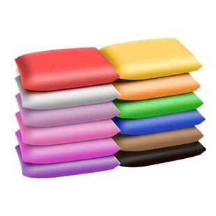 彩泥超轻粘土黏土橡皮泥儿童500克白色玩具小学生专用大包装24色单色补充装无毒安全diy材料包工具套装橡胶泥