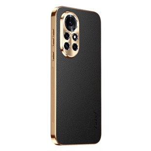 适用华为nova8手机壳nove8pro荔枝纹保护套合金镜头ANG一AN00全包BRQ防摔por电镀n8男女高级感新款note曲面屏