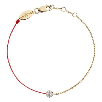 【自营】redline圆形钻石玫瑰金半绳半链手链女士配饰礼物