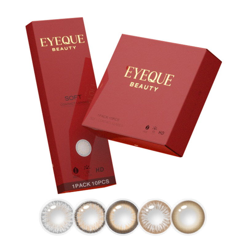 EYEQUE爱可优混血日抛三明治工艺美瞳自然日常隐形眼镜水润扩瞳