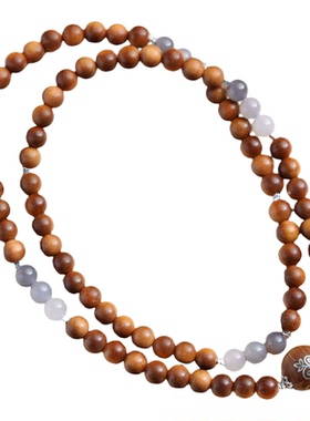 印度老山檀黑肉虎皮0.6多圈手串