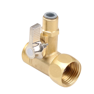 净水器全铜进水三通球阀家用厨房通用前置过滤器4分转2分开关阀门