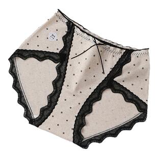 高腰大码女内裤性感蕾丝边高开叉不勒腿205斤10A抗菌裆纯棉底裤头