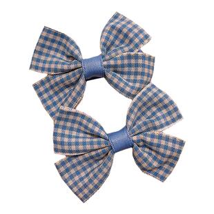 韩版布艺蝴蝶结儿童发夹小女孩侧边夹洋气波点女童发卡公主发饰品