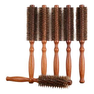 卷发梳猪鬃毛内扣圆筒卷梳吹头发造型滚梳子家用发廊专业男女梳子