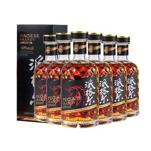 张裕珍藏版派格尔黑马白兰地 500ml 40度洋酒整箱礼盒装 蒸馏酒