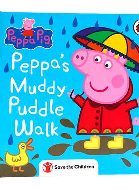 佩奇的泥坑漫步 英文原版绘本 Peppa's Muddy Puddle Walk 粉红猪小妹 Peppa Pig 精装纸板书 儿童英语启蒙亲子互动睡前图画故事书