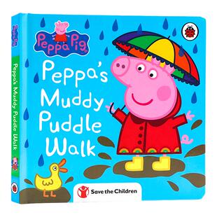 佩奇的泥坑漫步 英文原版绘本 Peppa's Muddy Puddle Walk 粉红猪小妹 Peppa Pig 精装纸板书 儿童英语启蒙亲子互动睡前图画故事书