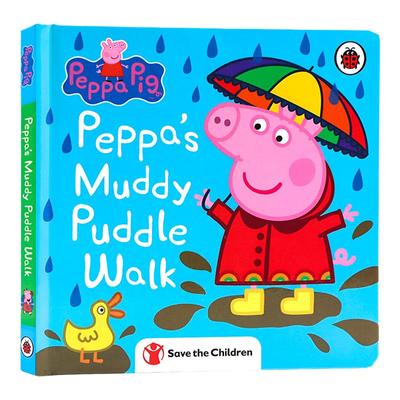 佩奇的泥坑漫步 英文原版绘本 Peppa's Muddy Puddle Walk 粉红猪小妹 Peppa Pig 精装纸板书 儿童英语启蒙亲子互动睡前图画故事书
