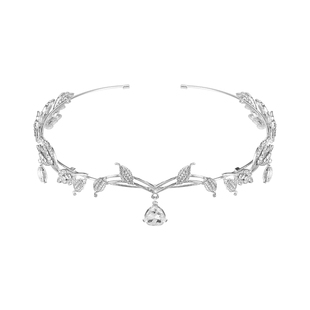 【蜜桃茶】希腊神女 闪钻水滴皇冠头饰公主2024新款高级感发饰