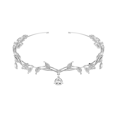 希腊神女闪钻水滴皇冠