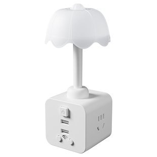 LED护眼小夜灯床头插座带USB充电柔光陪伴可爱台灯婴儿喂奶睡眠灯