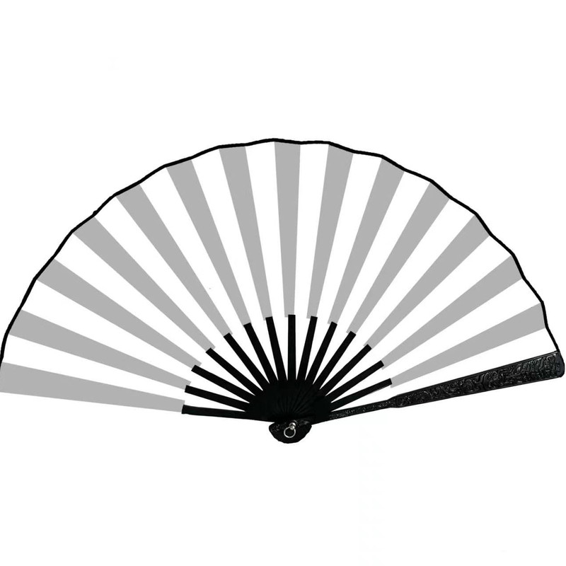 扇小白喷绘手工绫绢金属防身