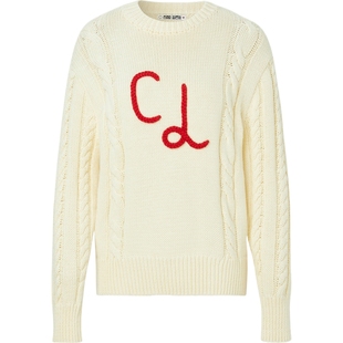 【折扣】CIAO LUCIA 秋冬女绞花针织棉质毛衣