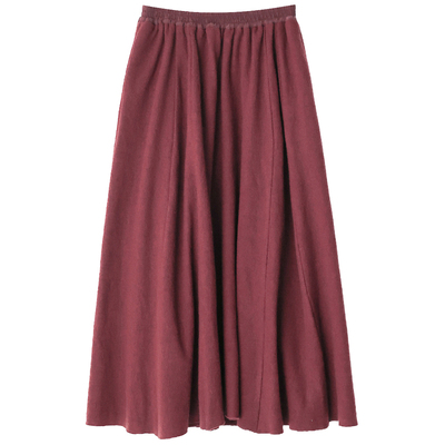 强缩羊毛保暖复古名媛大摆半身裙