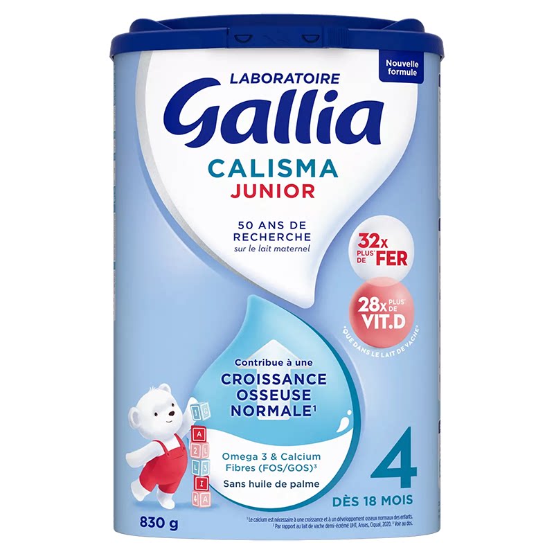 法国达能佳丽雅Gallia4段标准婴幼儿配方牛奶粉18个月以上830g