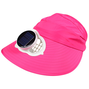 防紫外线加大帽檐沿半空顶太阳能带风扇帽子成人女遮阳防晒可充电