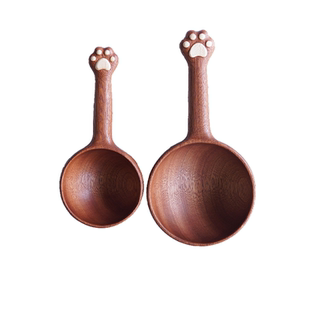 木头恰恰 | 吃播长柄木勺实木手作大勺子嗦粉勺整木制作健康无漆