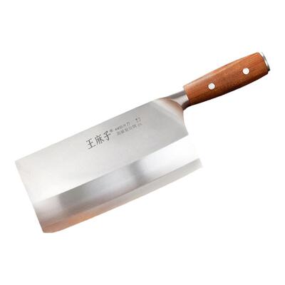 王麻子9铬钢材手工锻打厨师菜刀